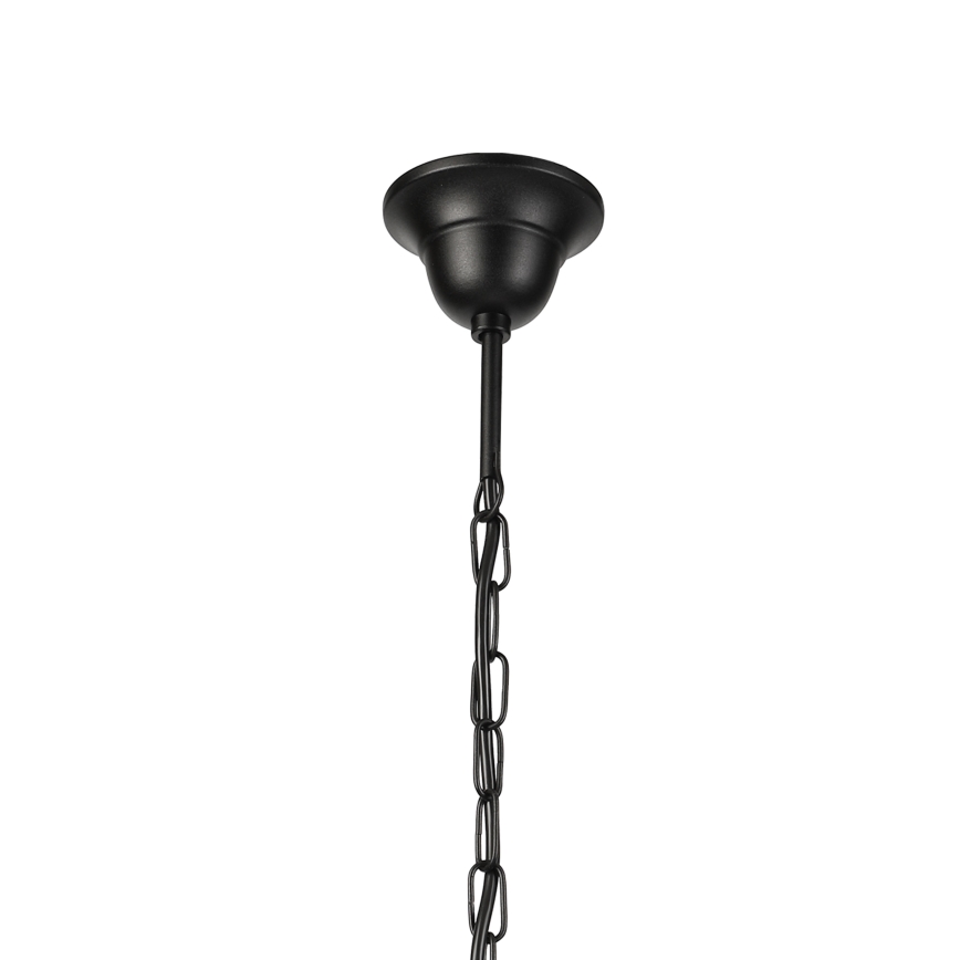 Hanglamp aan ketting RETRO 5xE27/60W/230V zwart/wit