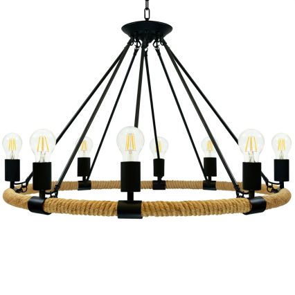 Hanglamp aan ketting ROPE ARTHUR 8xE27/20W/230V