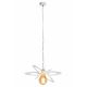 Hanglamp aan ketting STAR 1xE27/60W/230V wit