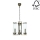 Hanglamp aan ketting VERDI 3xE14/40W/230V - FSC-gecertificeerd