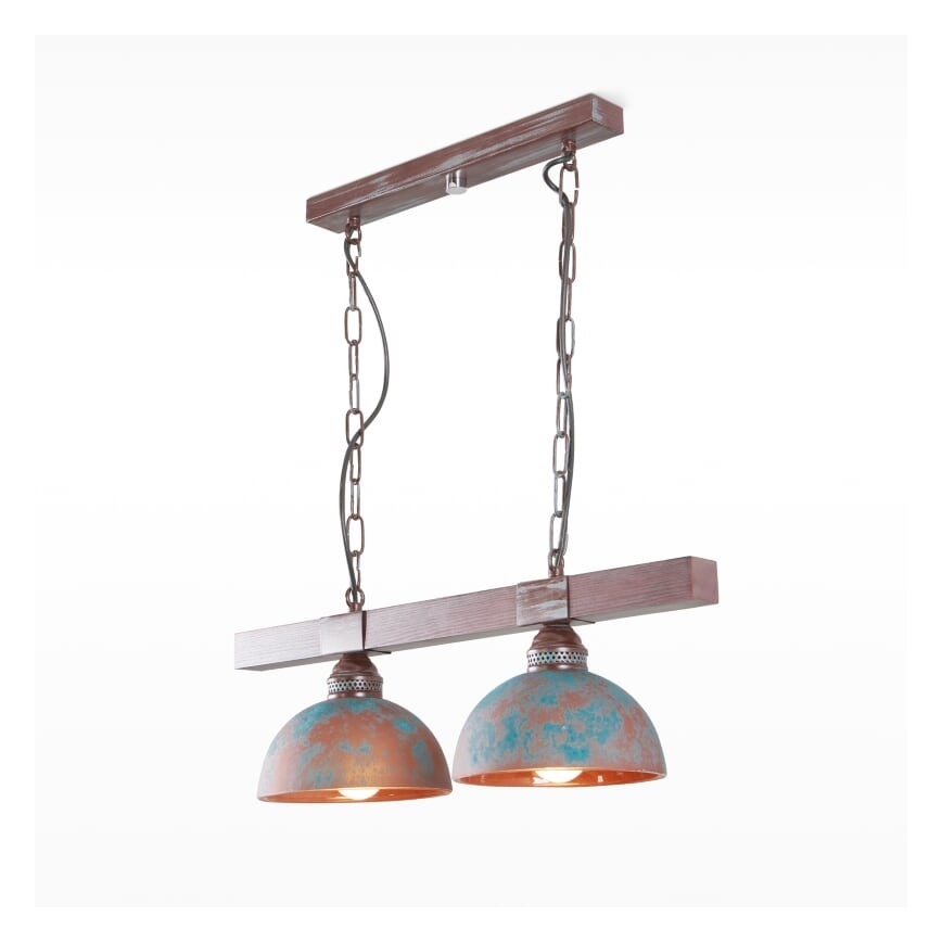 Hanglamp aan ketting VIRIONI 2xE27/60W/230V