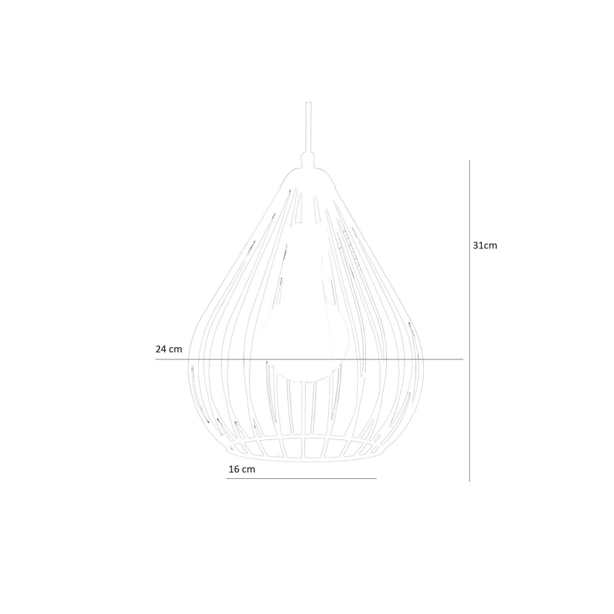 Hanglamp aan koord 1xE27/60W/230V