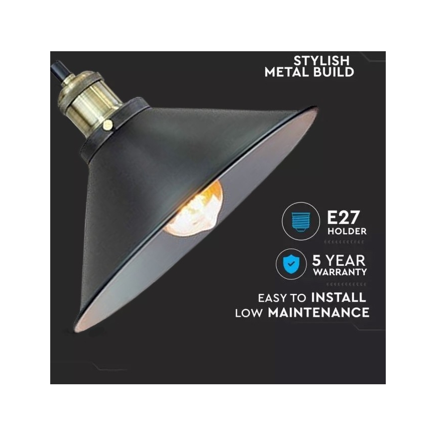 Hanglamp aan koord 1xE27/60W/230V