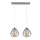 Hanglamp aan koord AGAT 2x E27 / 15W / 230V