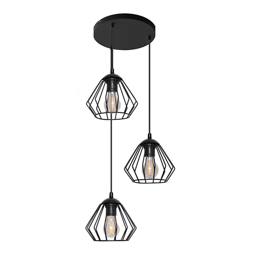 Hanglamp aan koord AGAT 3x E27 / 15W / 230V