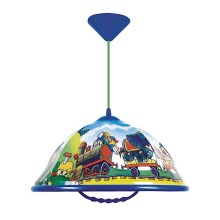 Hanglamp aan koord AKRYL DZ 1xE27/60W circus/blauw