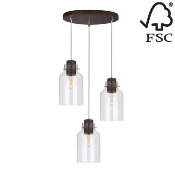 Hanglamp aan koord ALESSANDRO 3xE27/60W/230V - FSC-gecertificeerd