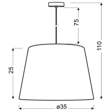 Hanglamp aan koord AMERICANO 1xE27/60W/230V