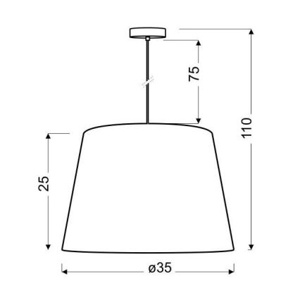 Hanglamp aan koord AMERICANO 1xE27/60W/230V