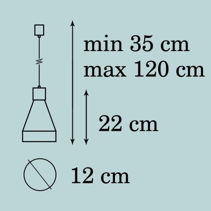 Hanglamp aan koord AVALON 1xE27/60W/230V