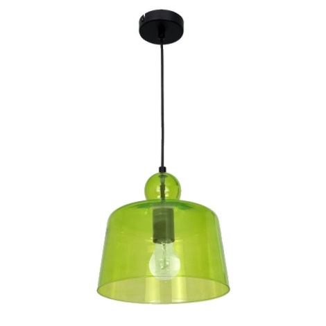 Hanglamp aan koord BELL 1xE27/60W/230V groen