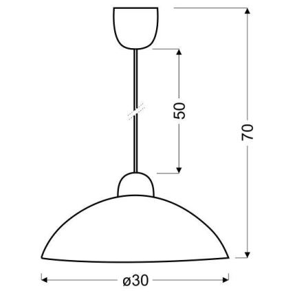 Hanglamp aan koord BILBAO 1xE27/60W/230V