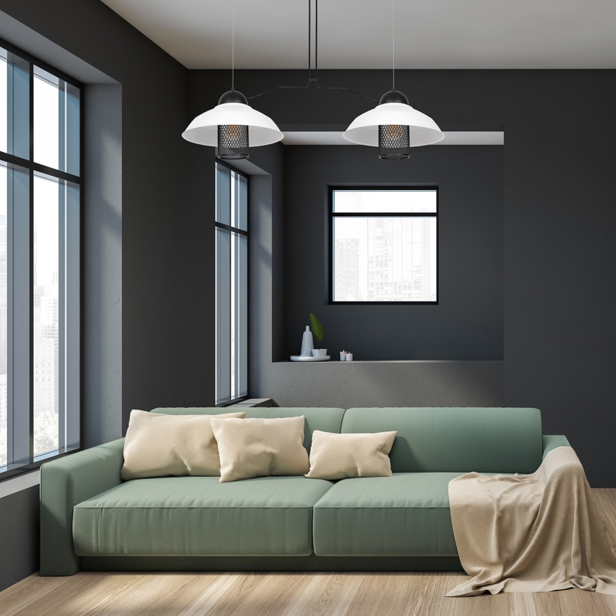 Hanglamp aan koord BJORN 2x E27 / 60W / 230V