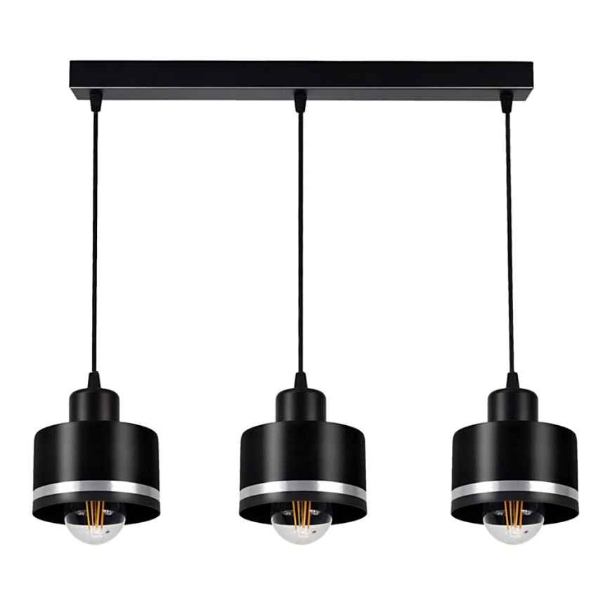 Hanglamp aan koord BODO SILVER 3xE27/60W/230V