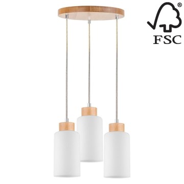 Hanglamp aan koord BOSCO 3xE27/60W/230V - FSC-gecertificeerd