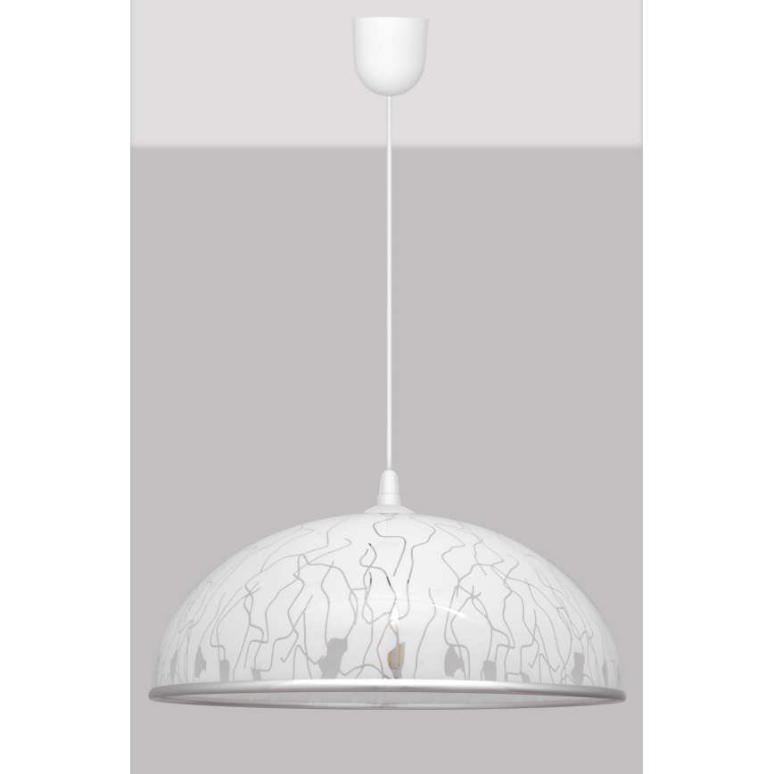 Hanglamp aan koord CIRCLE 1xE27/15W/230V wit