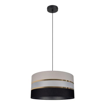 Hanglamp aan koord CORAL 1xE27/60W/230V zwart-grijs