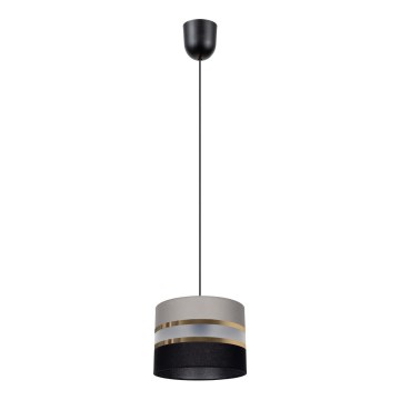 Hanglamp aan koord CORAL 1xE27/60W/230V zwart-grijs