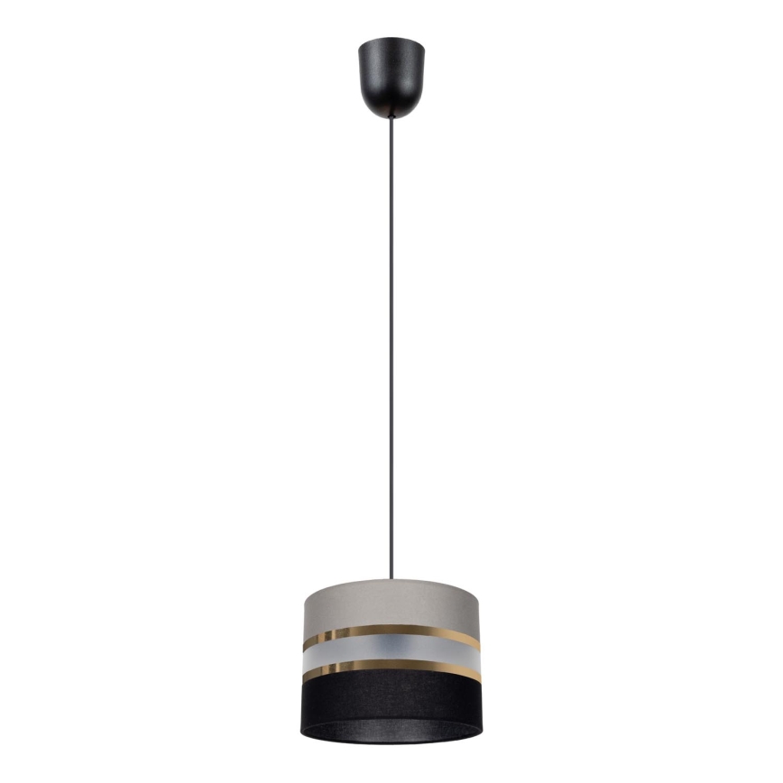 Hanglamp aan koord CORAL 1xE27/60W/230V zwart-grijs