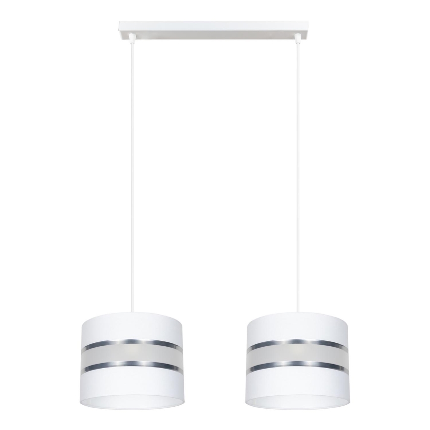 Hanglamp aan koord CORAL 2xE27/60W/230V wit