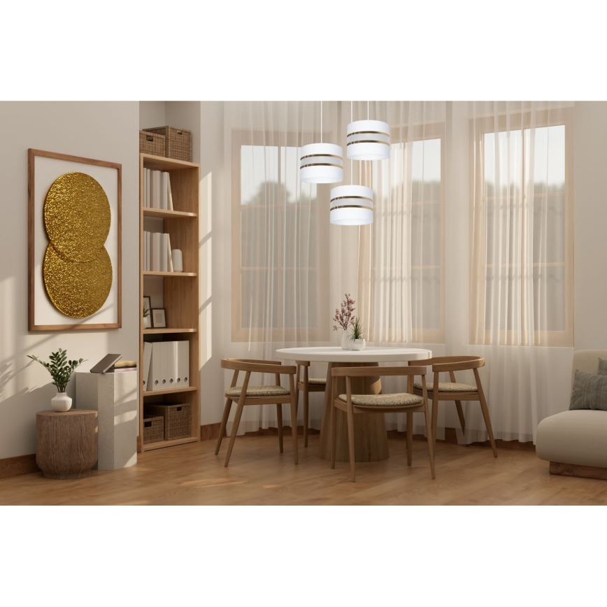 Hanglamp aan koord CORAL 3xE27/60W/230V wit