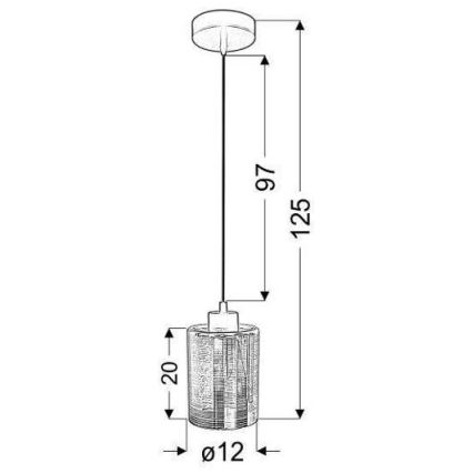 Hanglamp aan koord COX 1xE27/60W/230V