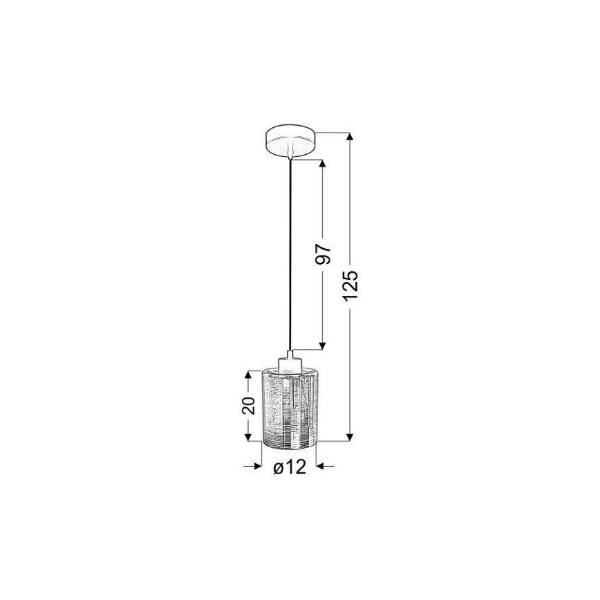 Hanglamp aan koord COX 1xE27/60W/230V