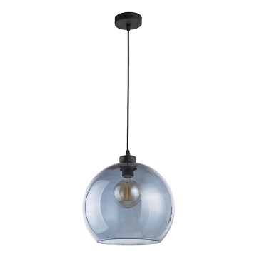 Hanglamp aan koord CUBUS 1xE27/60W/230V blauw