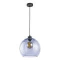 Hanglamp aan koord CUBUS 1xE27/60W/230V blauw