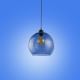 Hanglamp aan koord CUBUS 1xE27/60W/230V blauw