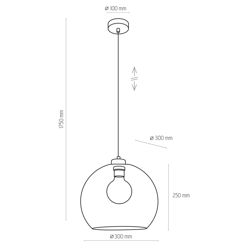 Hanglamp aan koord CUBUS 1xE27/60W/230V blauw