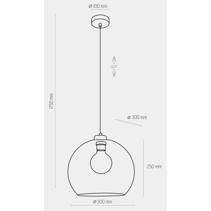 Hanglamp aan koord CUBUS 1xE27/60W/230V