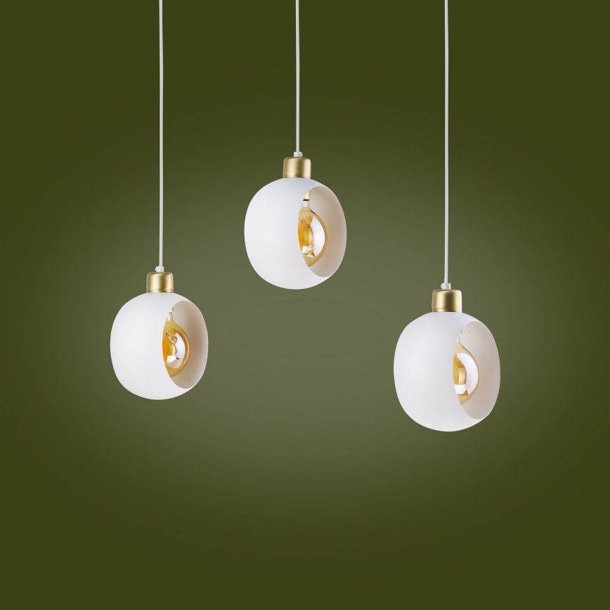 Hanglamp aan koord CYKLOP 3xE27/60W/230V wit