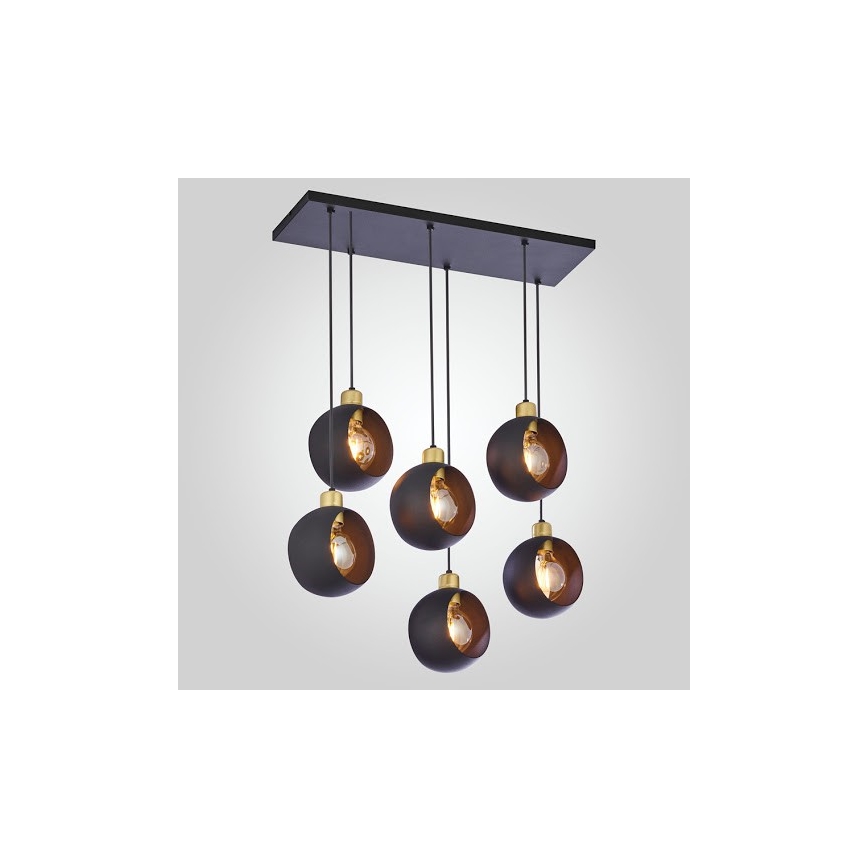 Hanglamp aan koord CYKLOP 6xE27/60W/230V