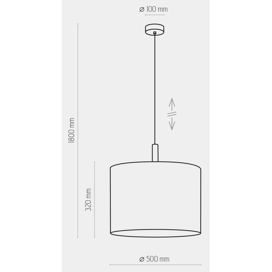Hanglamp aan koord DEVA 1xE27/25W/230V wit