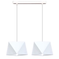 Hanglamp aan koord DIAMENT 2xE27/60W/230V wit