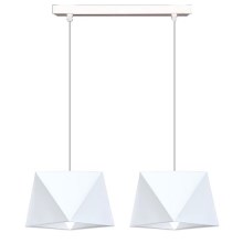 Hanglamp aan koord DIAMENT 2xE27/60W/230V wit