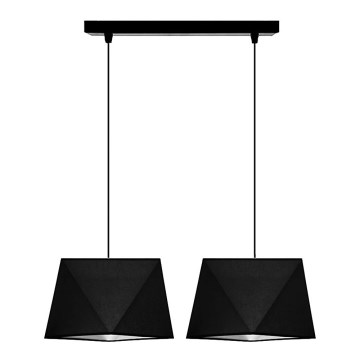 Hanglamp aan koord DIAMENT 2xE27/60W/230V zwart