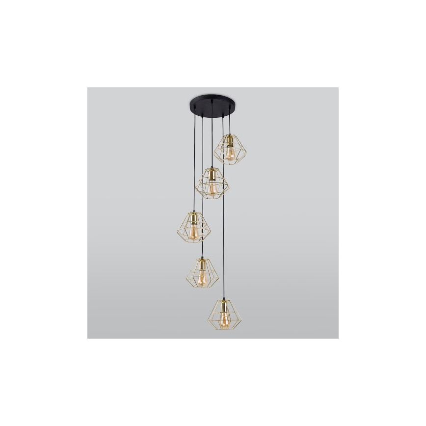 Hanglamp aan koord DIAMOND 5xE27/60W/230V