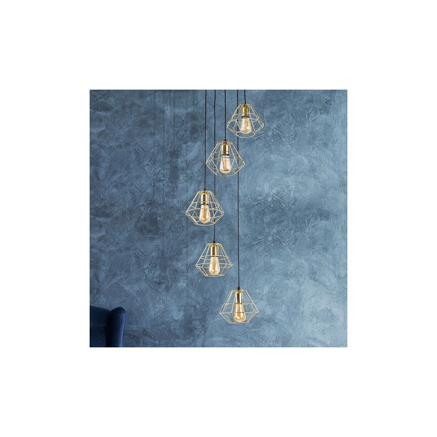 Hanglamp aan koord DIAMOND 5xE27/60W/230V