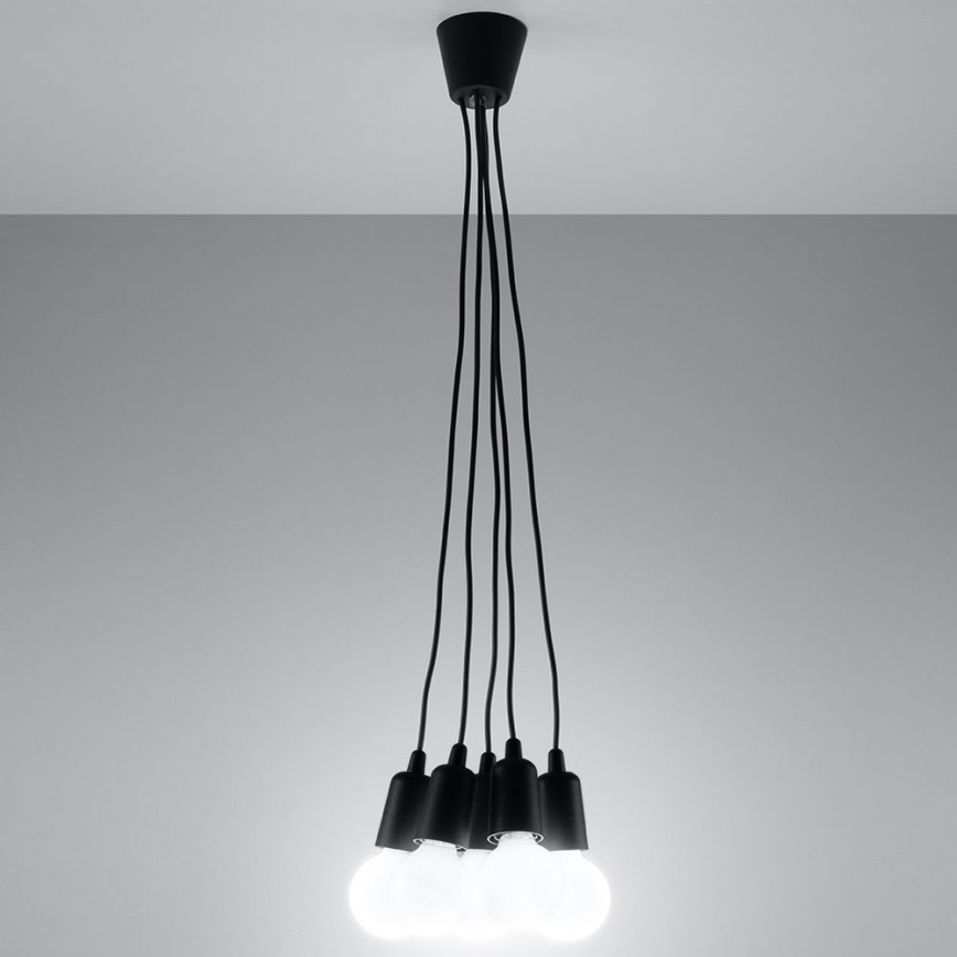 Hanglamp aan koord DIEGO 5xE27/60W/230V
