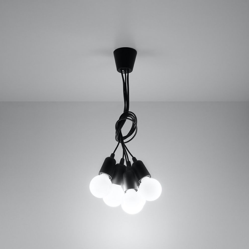 Hanglamp aan koord DIEGO 5xE27/60W/230V