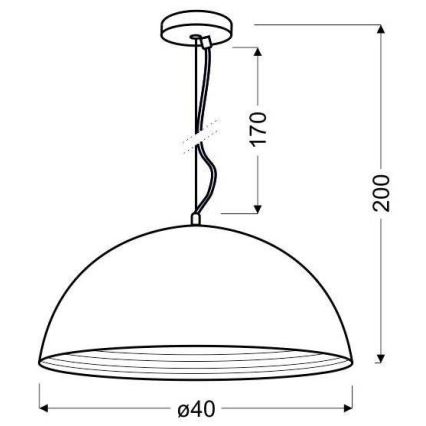 Hanglamp aan koord DORADA 1xE27/60W/230V chroom
