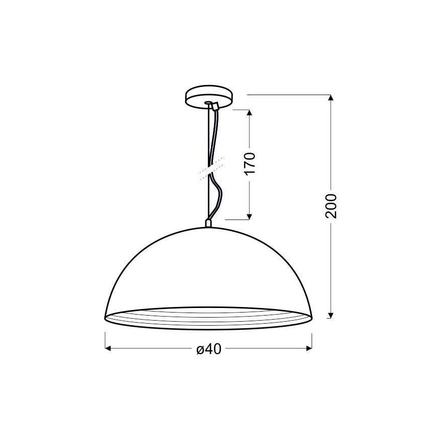 Hanglamp aan koord DORADA 1xE27/60W/230V chroom