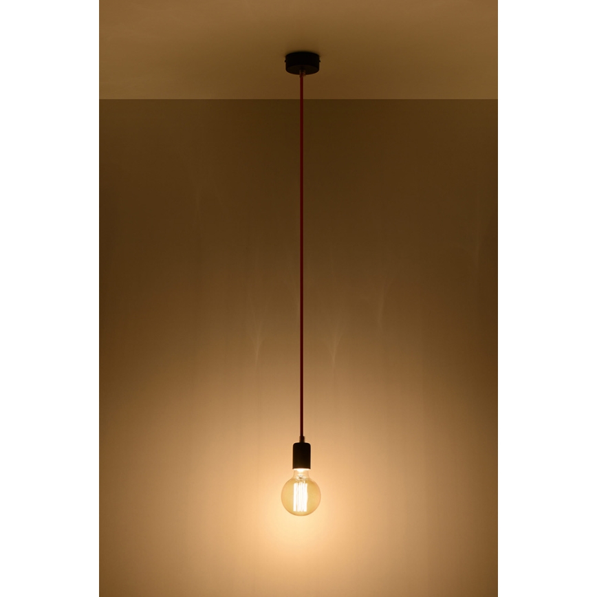 Hanglamp aan koord EDISON 1xE27/60W/230V oranje
