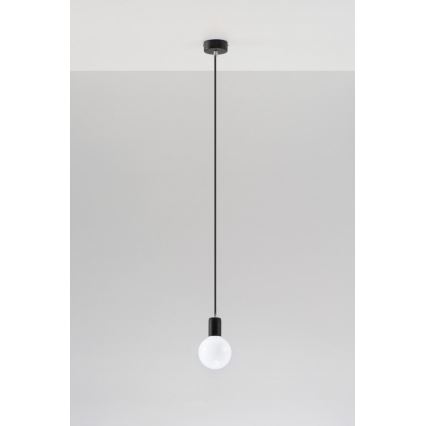 Hanglamp aan koord EDISON 1xE27/60W/230V zwart