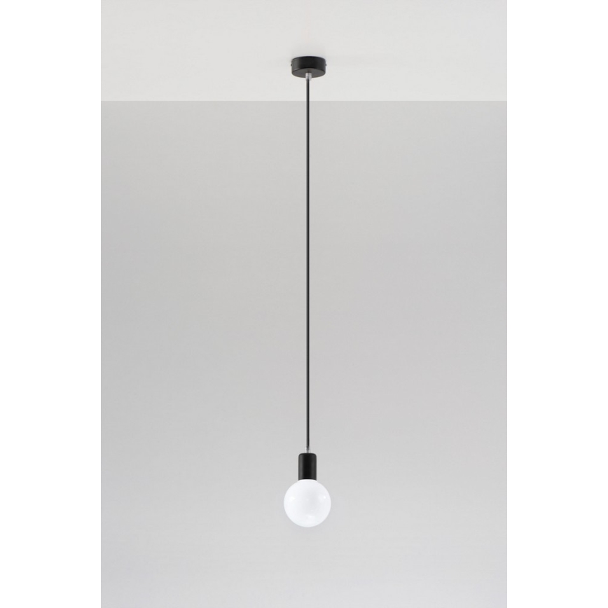 Hanglamp aan koord EDISON 1xE27/60W/230V zwart