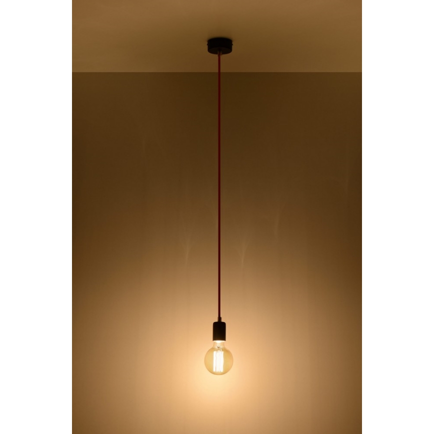 Hanglamp aan koord EDISON 1xE27/60W/230V zwart