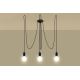 Hanglamp aan koord EDISON 3 3xE27/60W/230V zwart