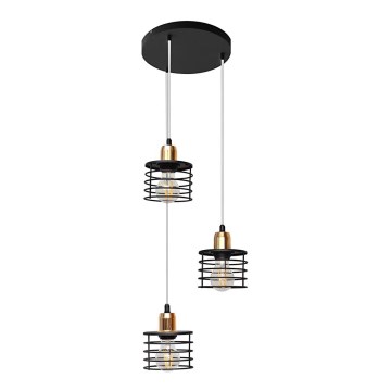 Hanglamp aan koord EDISON 3xE27/15W/230V